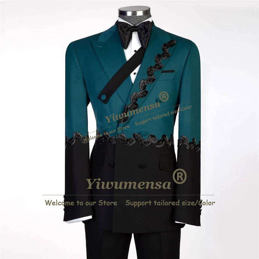 Formal Wear For Men In Wedding - Unique Design Suits Men Spliced Two