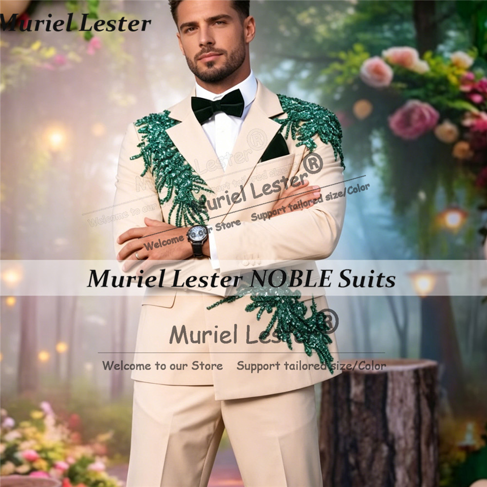 Customized Rhinestone Beaded S - Unique Men'S Formal Wear ulasan dan harga