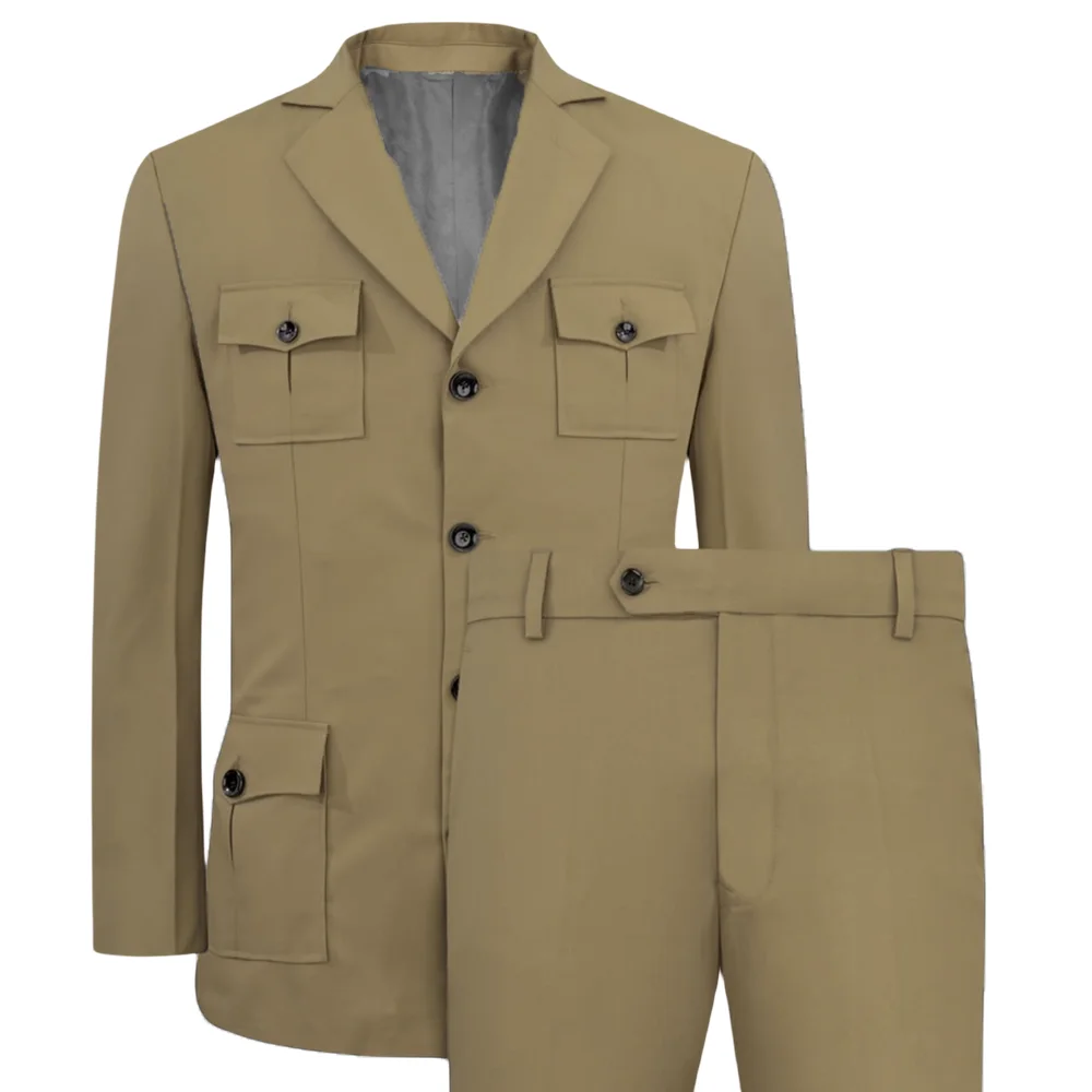 Men's Suits Jakcet Casual Khak - Khaki Formal Wear Men ulasan dan harga