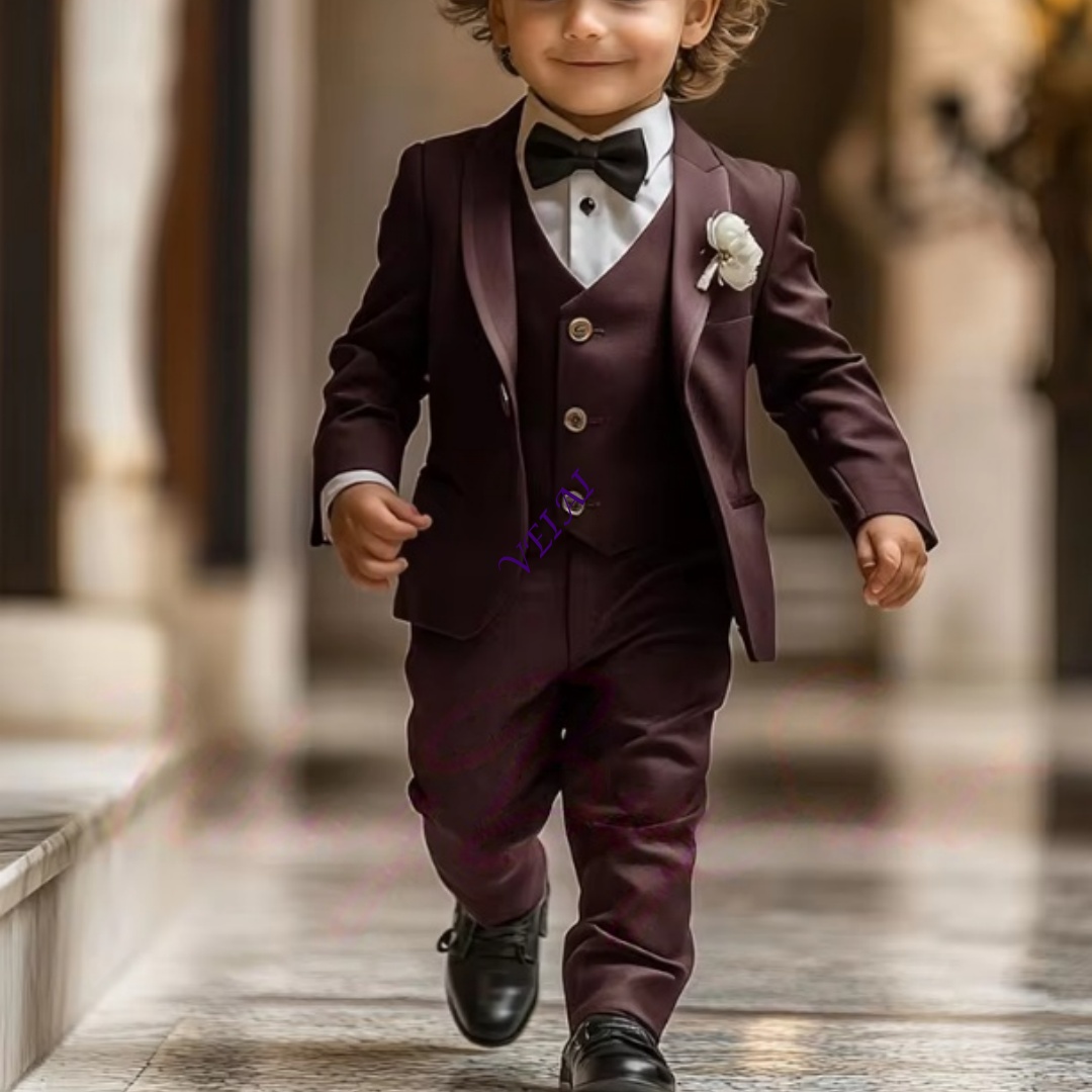 3 Piece Boy's Tuxedo Suit Set  - Mens Formal ulasan dan harga