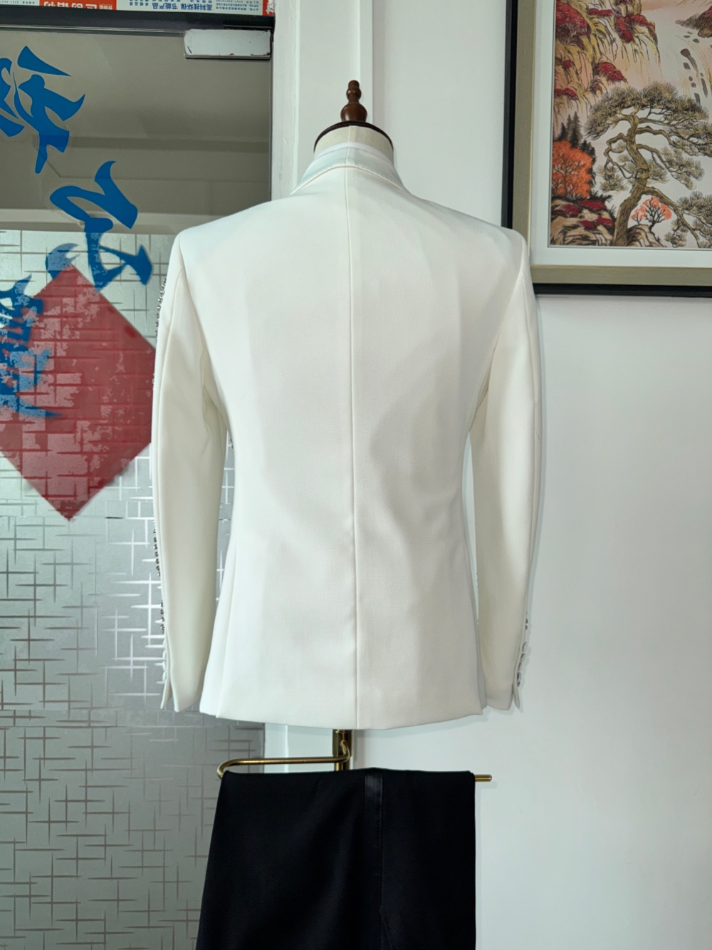 White Luxurious Beaded Man Sui - Formal Wear For Men In Wedding ulasan dan harga