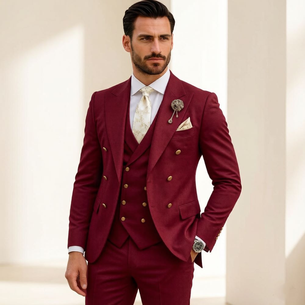 Men Ivory Wedding Suit Slim Fi - Formal Wear For Men In Wedding ulasan dan harga
