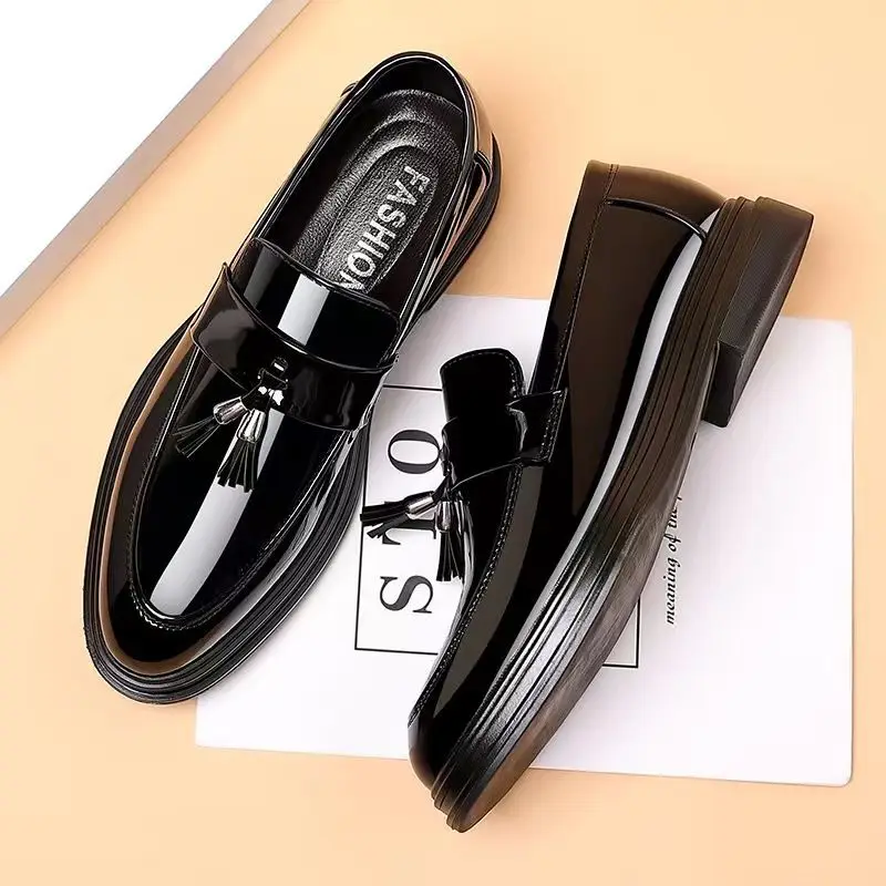 Black Social Shoe for Men Casu - Men'S Formal Wear Rental ulasan dan harga