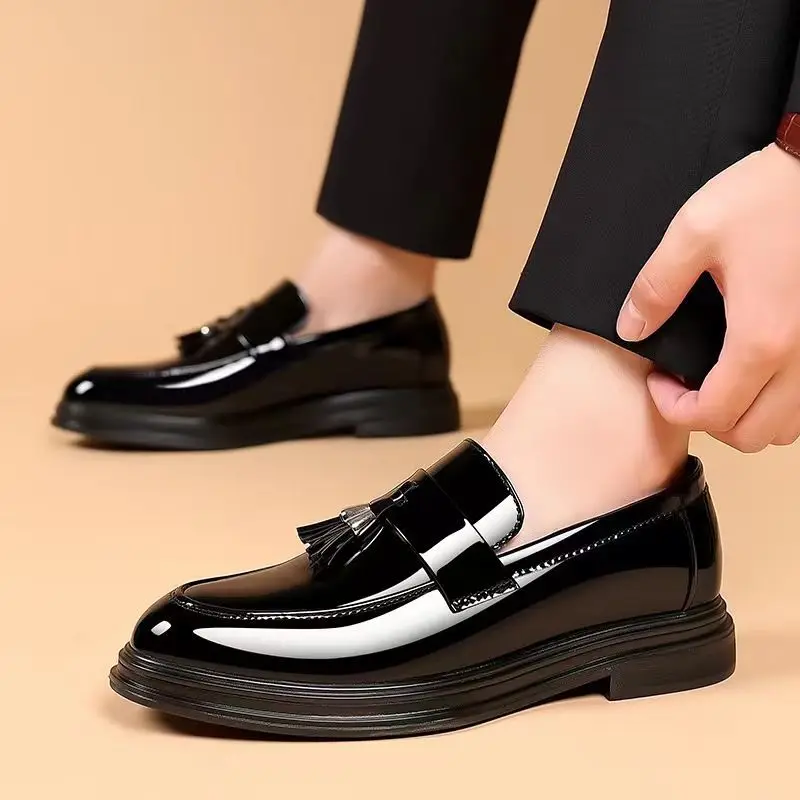 Black Social Shoe for Men Casu - Men'S Formal Wear Rental ulasan dan harga