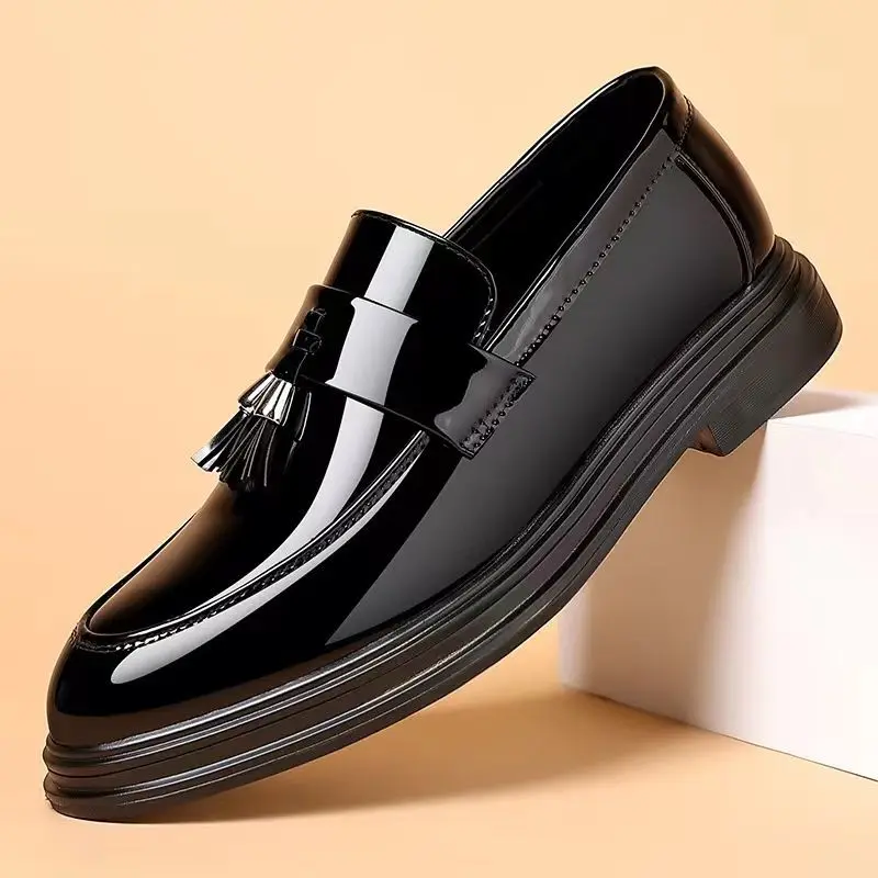 Black Social Shoe for Men Casu - Men'S Formal Wear Rental ulasan dan harga