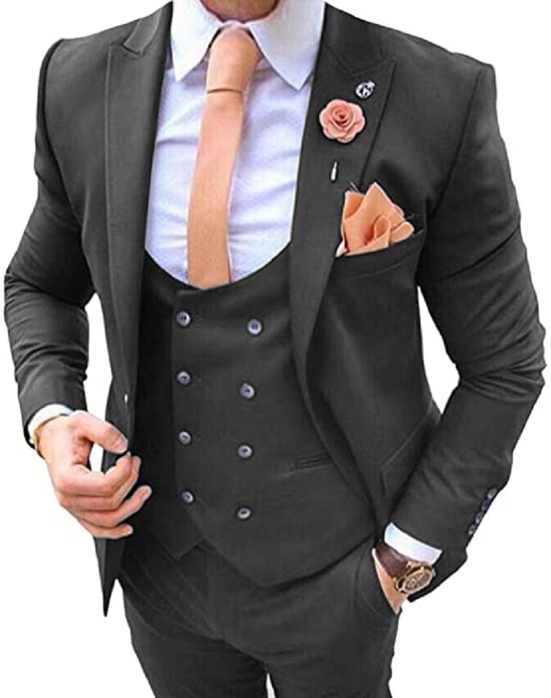 Navy Blue Men's Suits 3 Pcs Co - Formal Wear For Men In Wedding ulasan dan harga