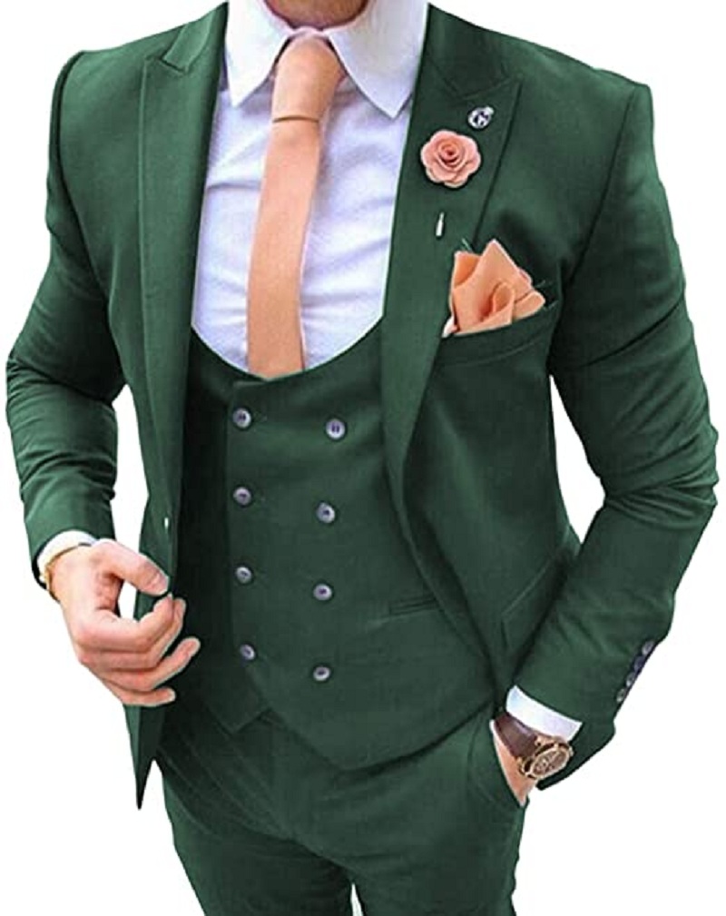 Navy Blue Men's Suits 3 Pcs Co - Formal Wear For Men In Wedding ulasan dan harga