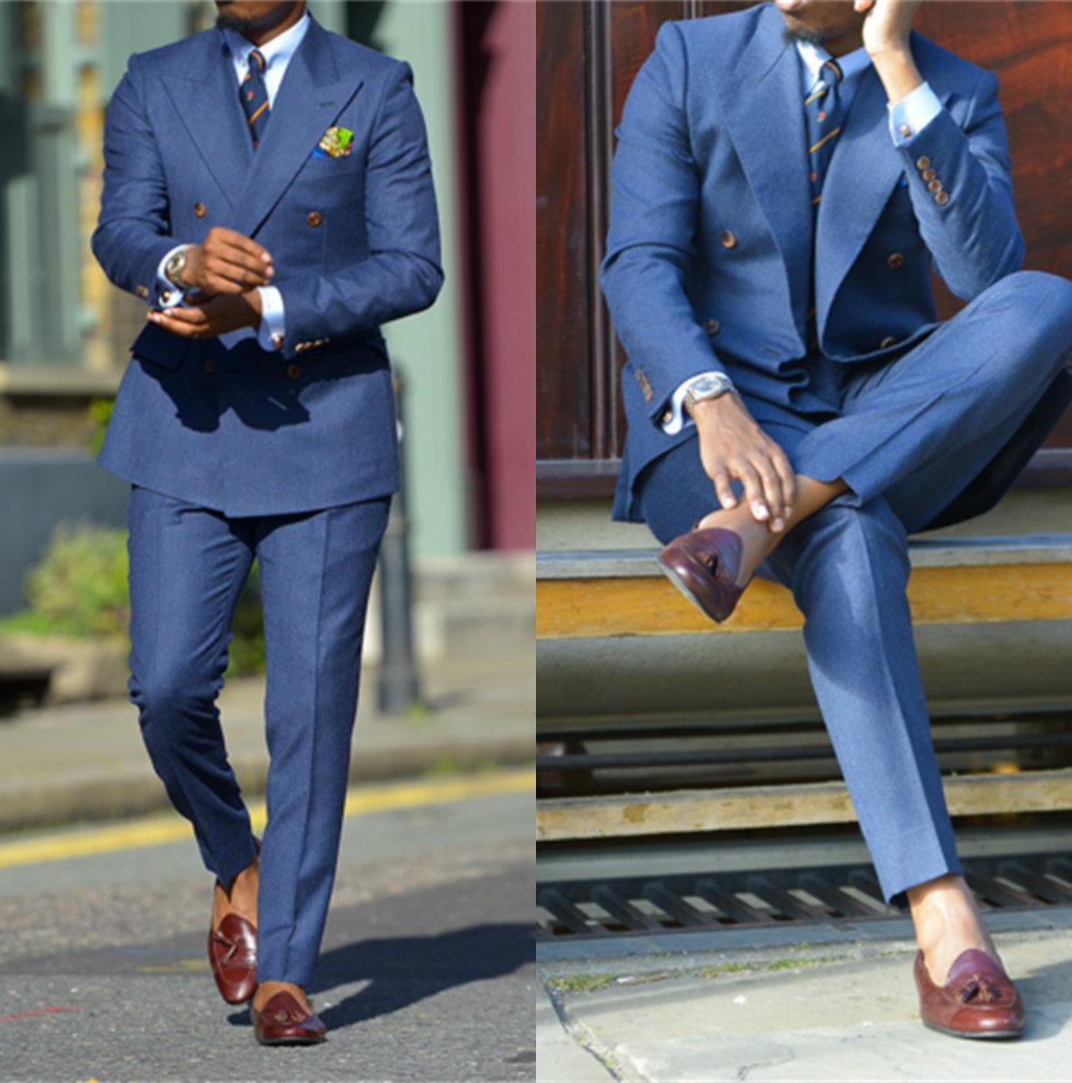 Dark Blue Formal Mens Suits Tw - Formal Wear For Men In Wedding ulasan dan harga