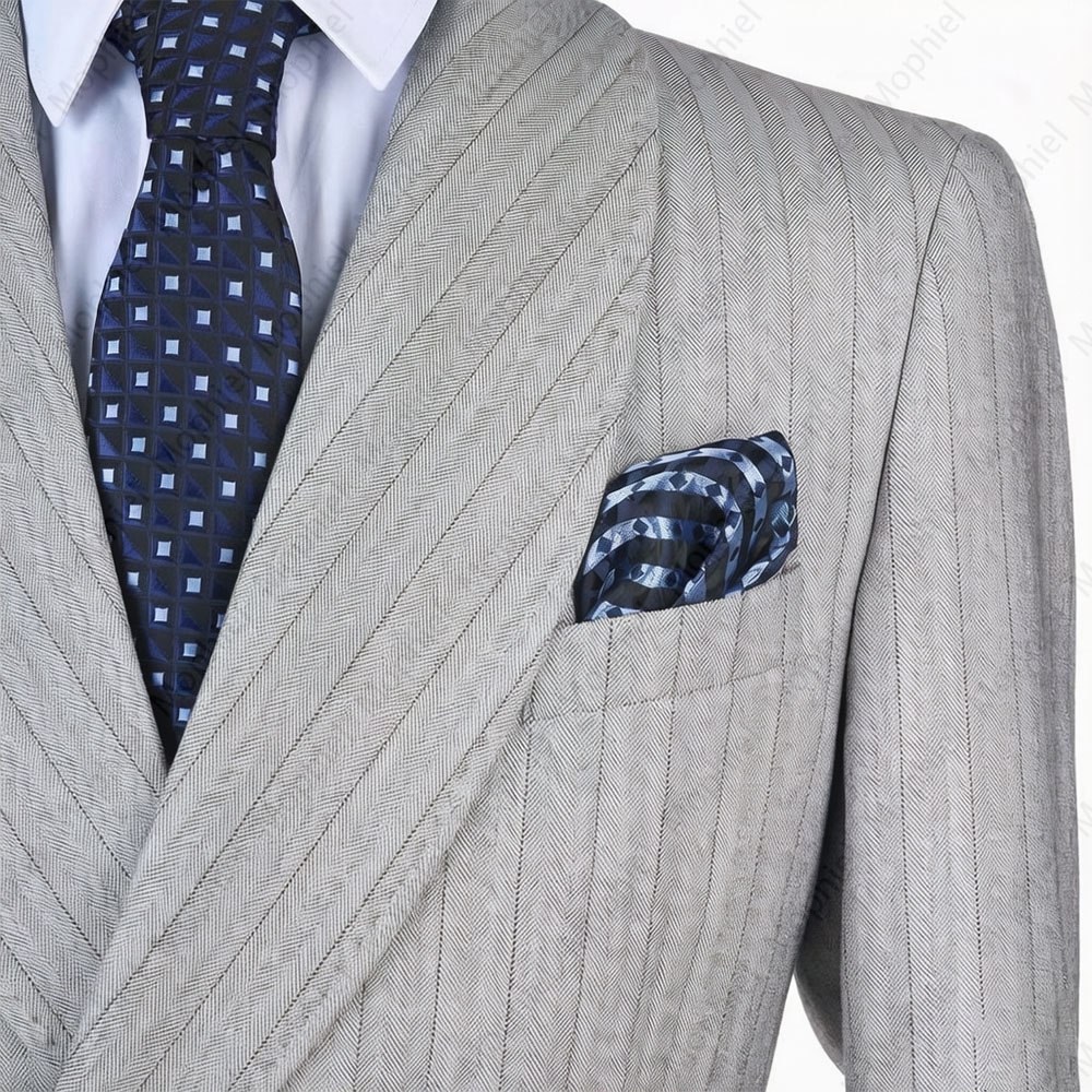 Mophiel Light Grey Men Suits S - Formal Wear For Men In Wedding ulasan dan harga