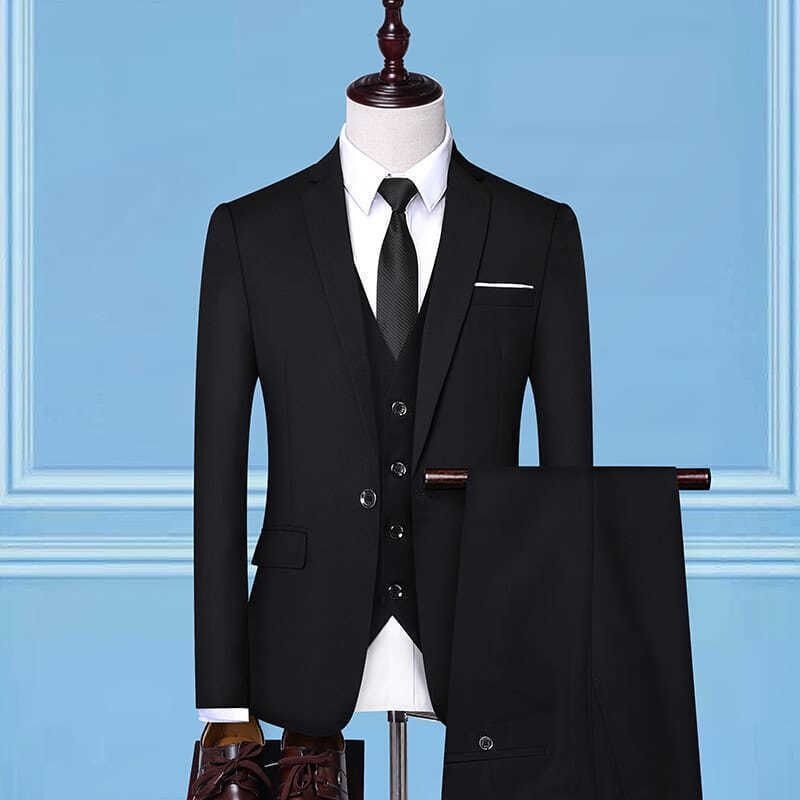 Men Suit 3 Piece Set Slim Fit  - Men'S Formal Wear Rental ulasan dan harga