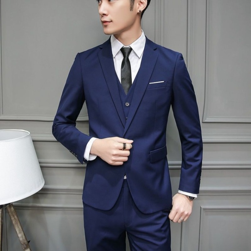 Men Suit 3 Piece Set Slim Fit  - Men'S Formal Wear Rental ulasan dan harga