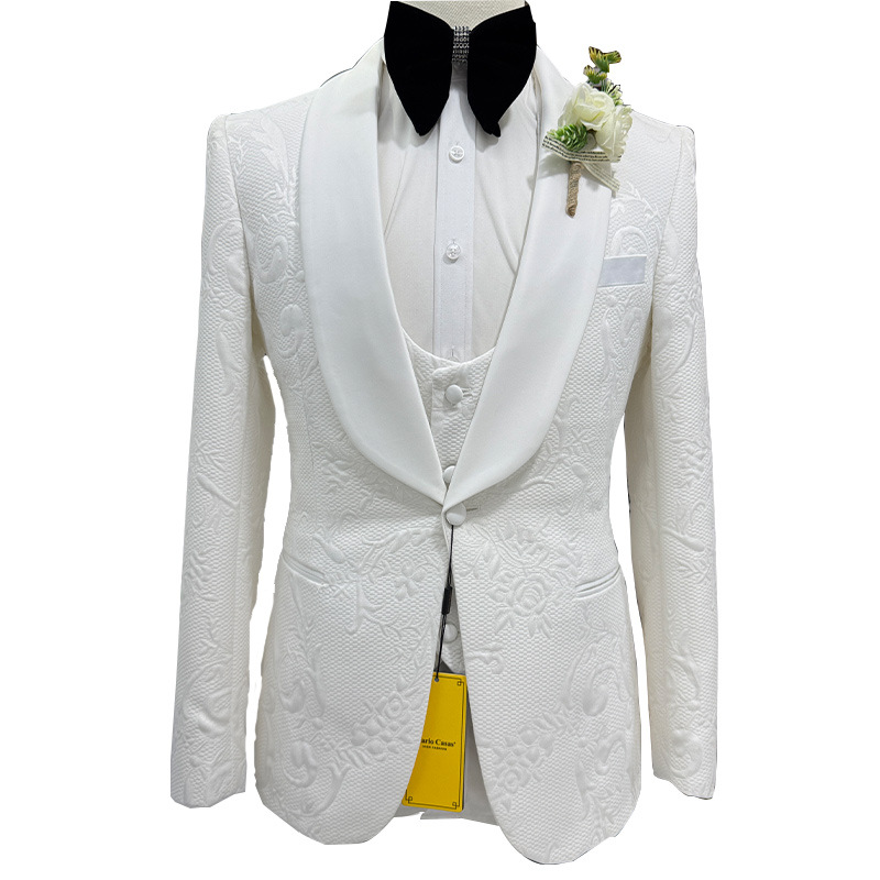 Men Wedding Suit White 3 Piece - Formal Wear For Men In Wedding ulasan dan harga