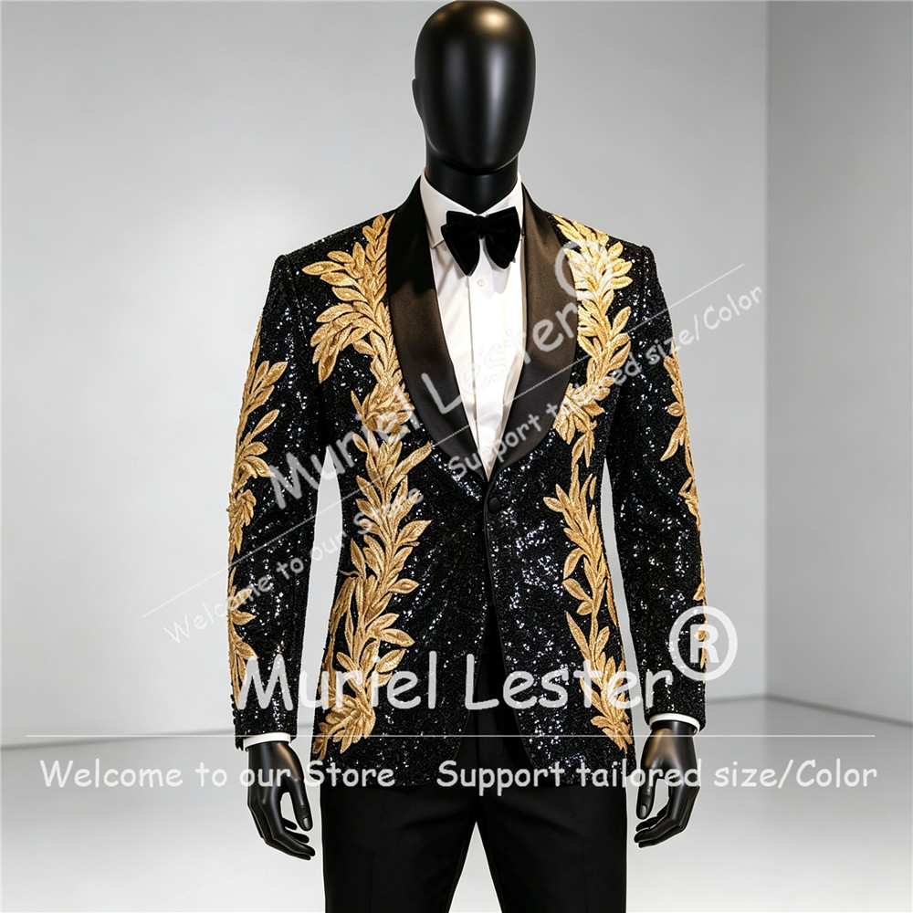 Sparkling Sequin Men's Tuxedo  - Men'S Formal Wear Rental ulasan dan harga