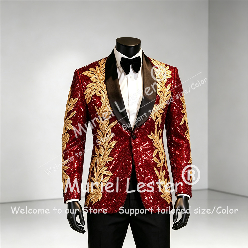 Sparkling Sequin Men's Tuxedo  - Men'S Formal Wear Rental ulasan dan harga