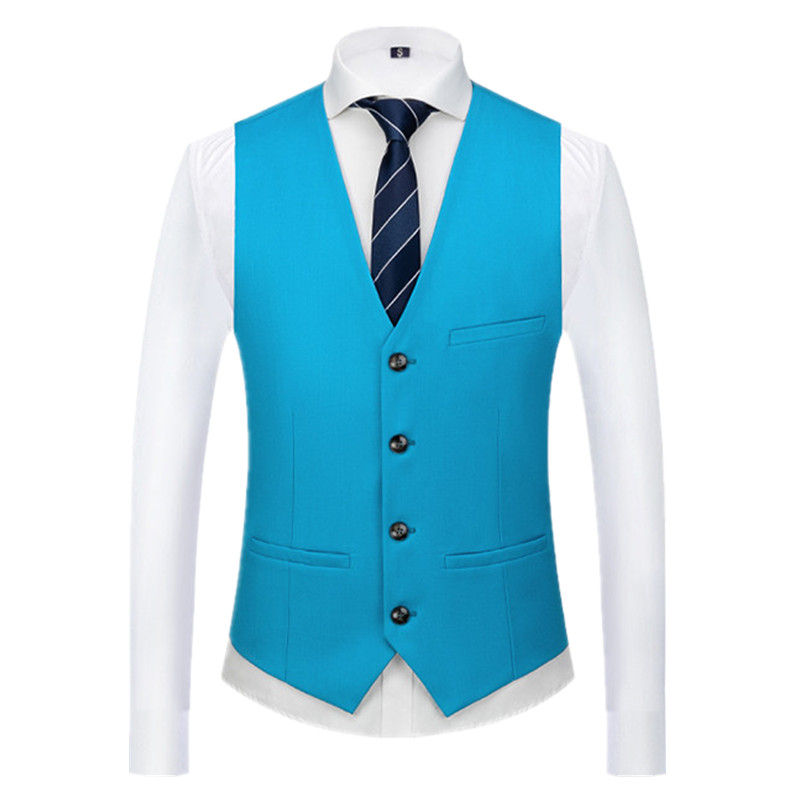 Pure Color Formal Suit Vest Bl - Men Formal Wear Vest ulasan dan harga