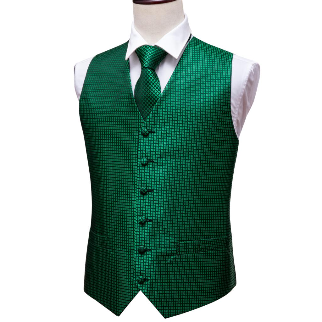 Green Suit Vest Men Paisley Wa - Men Formal Wear Vest ulasan dan harga