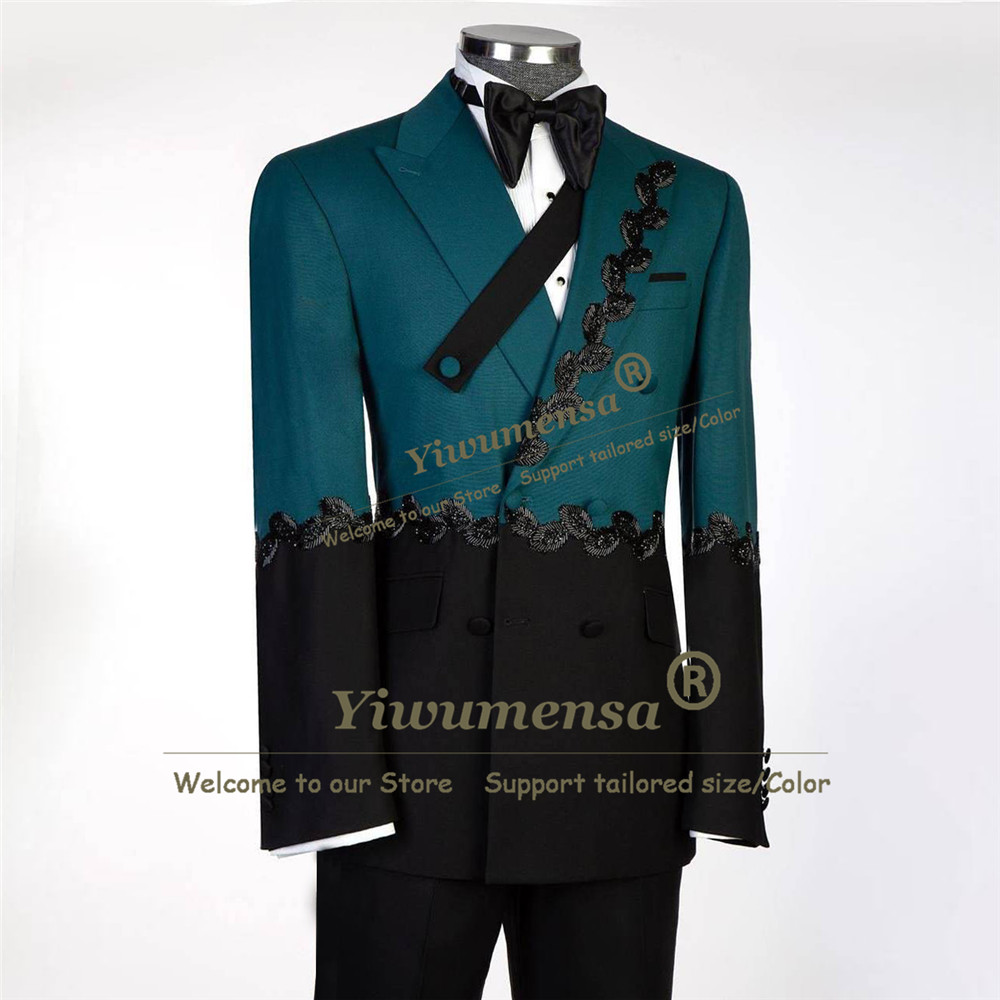Unique Design Suits Men Splice - Formal Wear For Men In Wedding ulasan dan harga