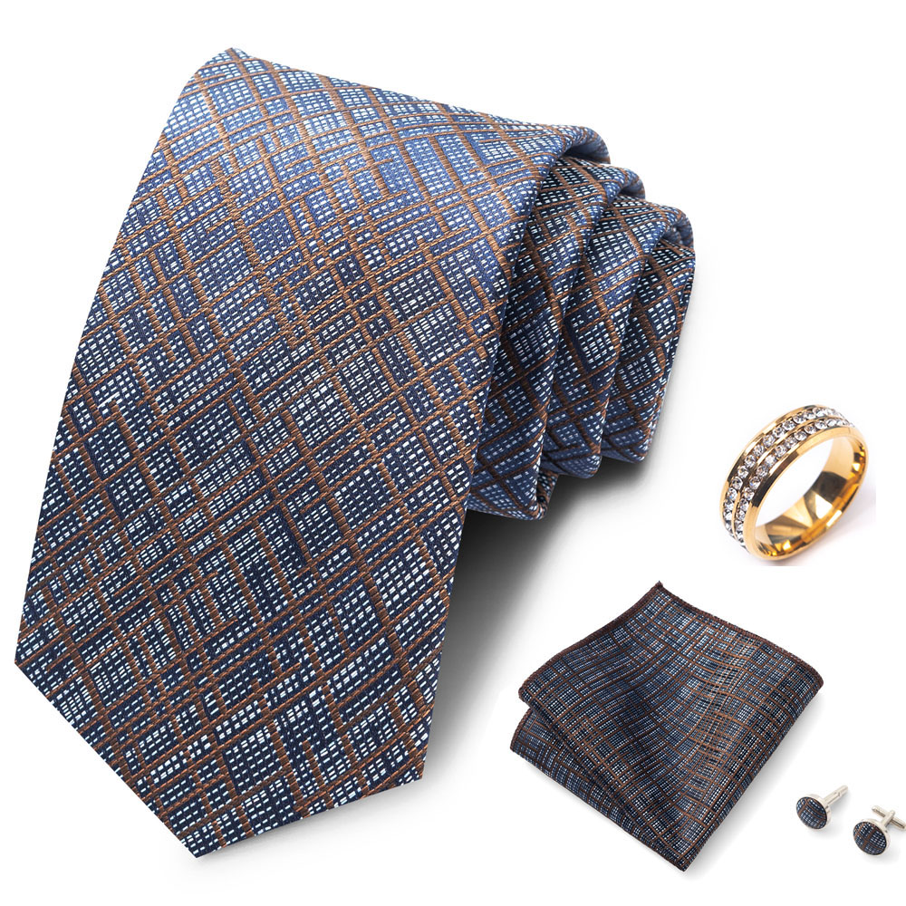 Striped Men's Tie Set, Stylish - Formal Wear For Men In Wedding ulasan dan harga