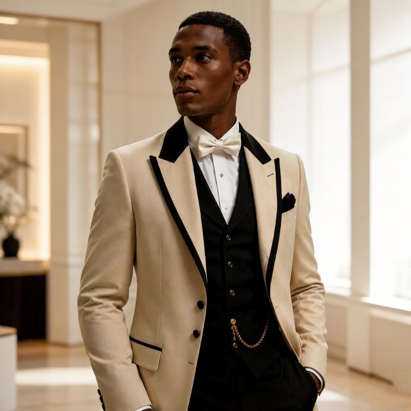 3 Pcs Wedding Suits for Men Sl - Formal Wear For Men In Wedding ulasan dan harga