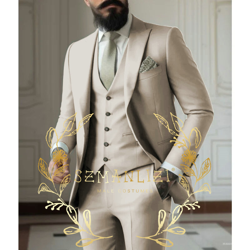 Light green Suits Men Suits 3  - Formal Wear For Men In Wedding ulasan dan harga