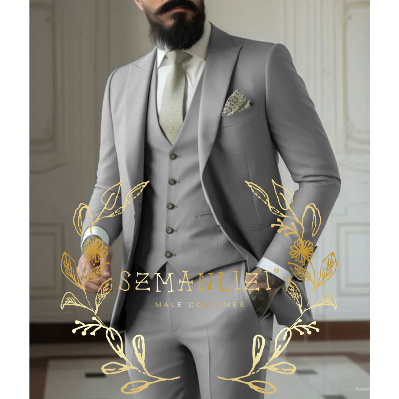 Light green Suits Men Suits 3  - Formal Wear For Men In Wedding ulasan dan harga