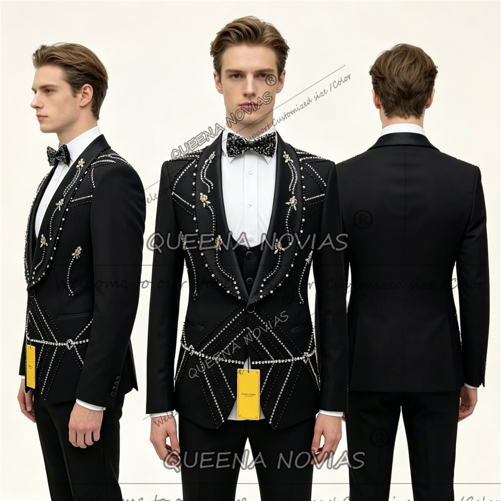 Unique Design Suit Men Slim Fi - Unique Men'S Formal Wear ulasan dan harga