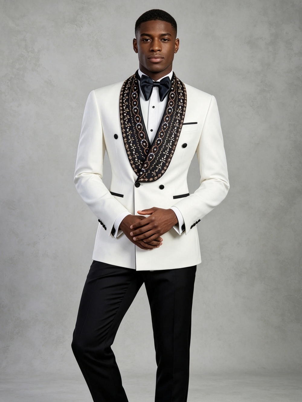 Double Breasted Men's Golden B - Formal Wear For Men In Wedding ulasan dan harga