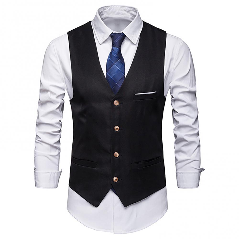 Dress Vests For Men Slim Fits  - Men Formal Wear Vest ulasan dan harga