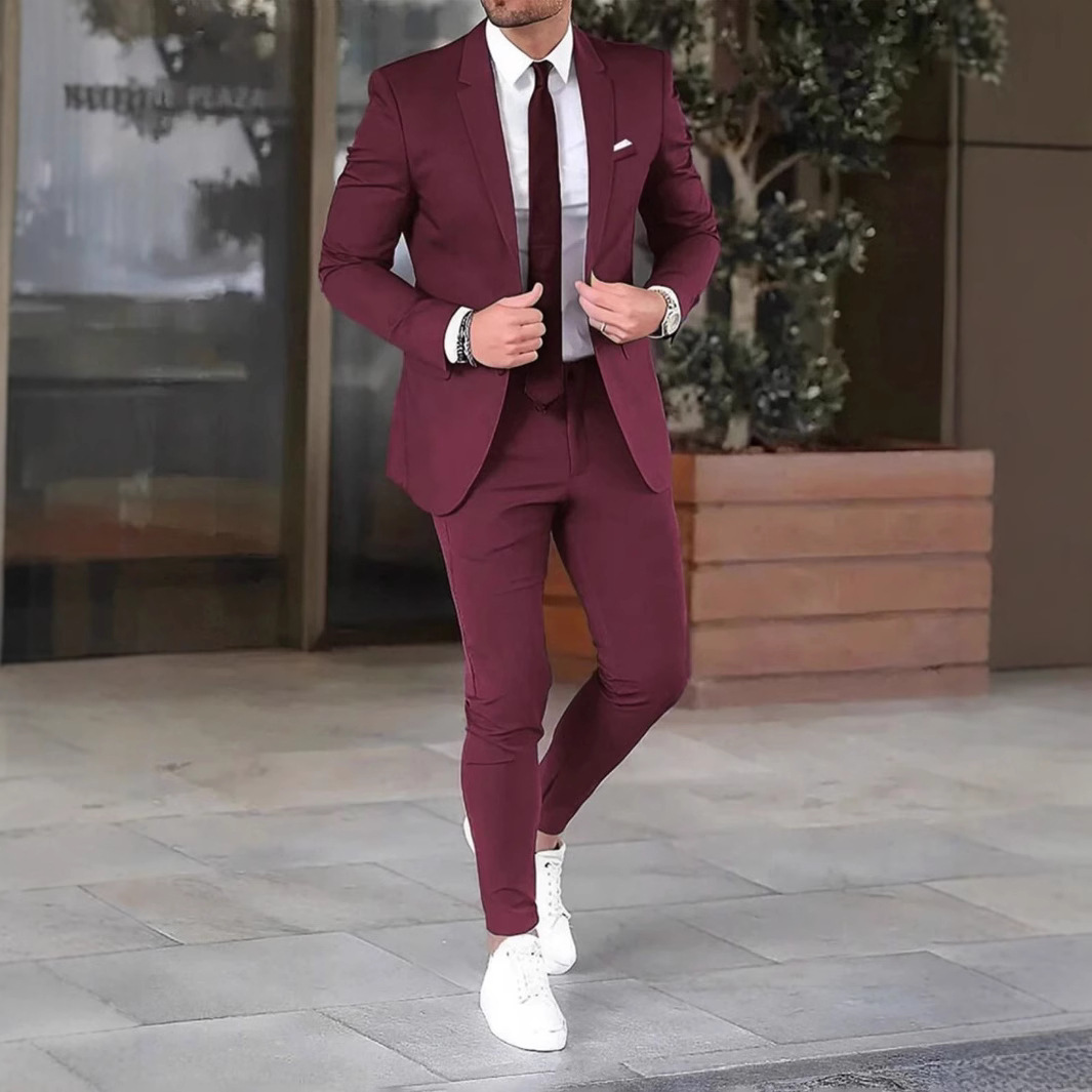 Men Two Piece Suit Sets Straig - Men'S Formal Wear Rental ulasan dan harga