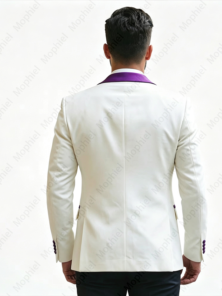White Men‘s Suits 3 Pieces Sli - Men Formal Wear Vest ulasan dan harga