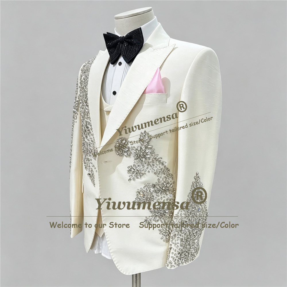 Sparkly Beaded Stones Wedding  - Men Formal Wear Vest ulasan dan harga