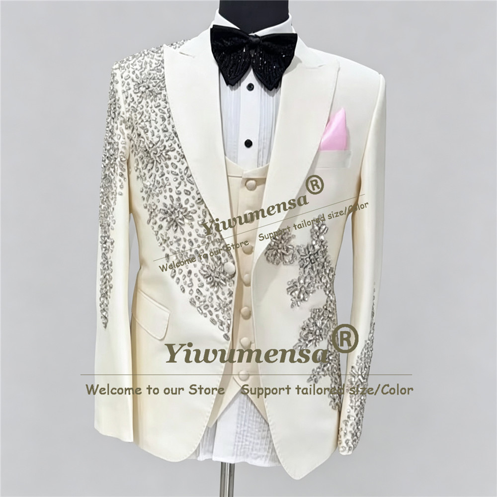 Sparkly Beaded Stones Wedding  - Men Formal Wear Vest ulasan dan harga